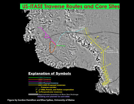 US ITASE route map