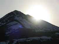 sun over the mountain