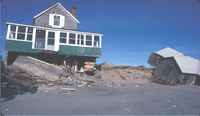 Houses Damaged by Beach Migration