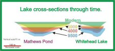 Lake cross sections through time