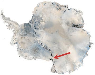 Antarctic map with Dry Valleys location