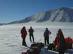 Arrival on Clark Glacier