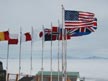 Flags outside of NSF headquarters McMurdo