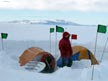 Tents in the snow