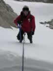 Aaron, exuberant after the climb.