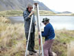 Ann, Jeremy coring Quagmire Tarn