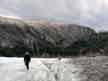 crossing Ellis Glacier