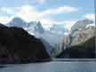 Looking up the fjord to the glacier