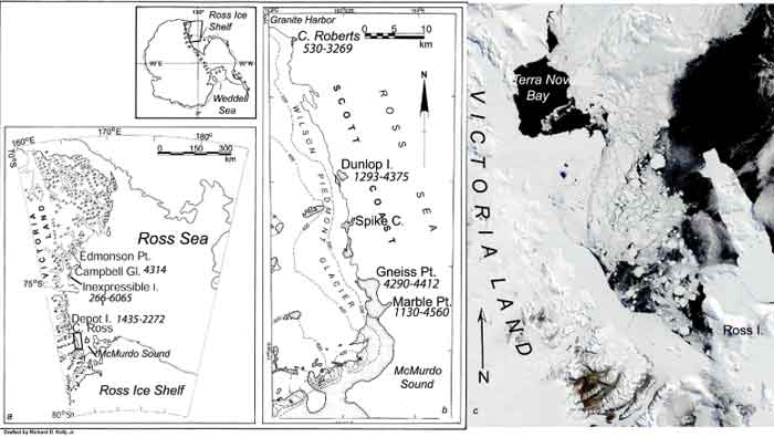 Ross Ice Sheet map